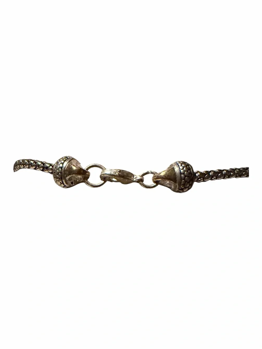 Two-Tone Necklace with Taupe Pendant